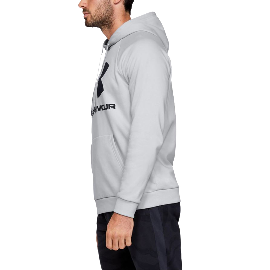 Bluza męska Under Armour Rival Fleece Logo Hoodie jasnoszara 1345628 014 - obrazek 6