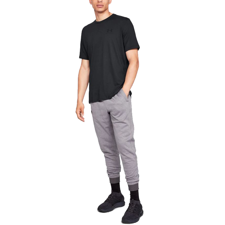 Koszulka męska Under Armour Sportstyle Left Chest SS czarna 1326799 001 - obrazek 4