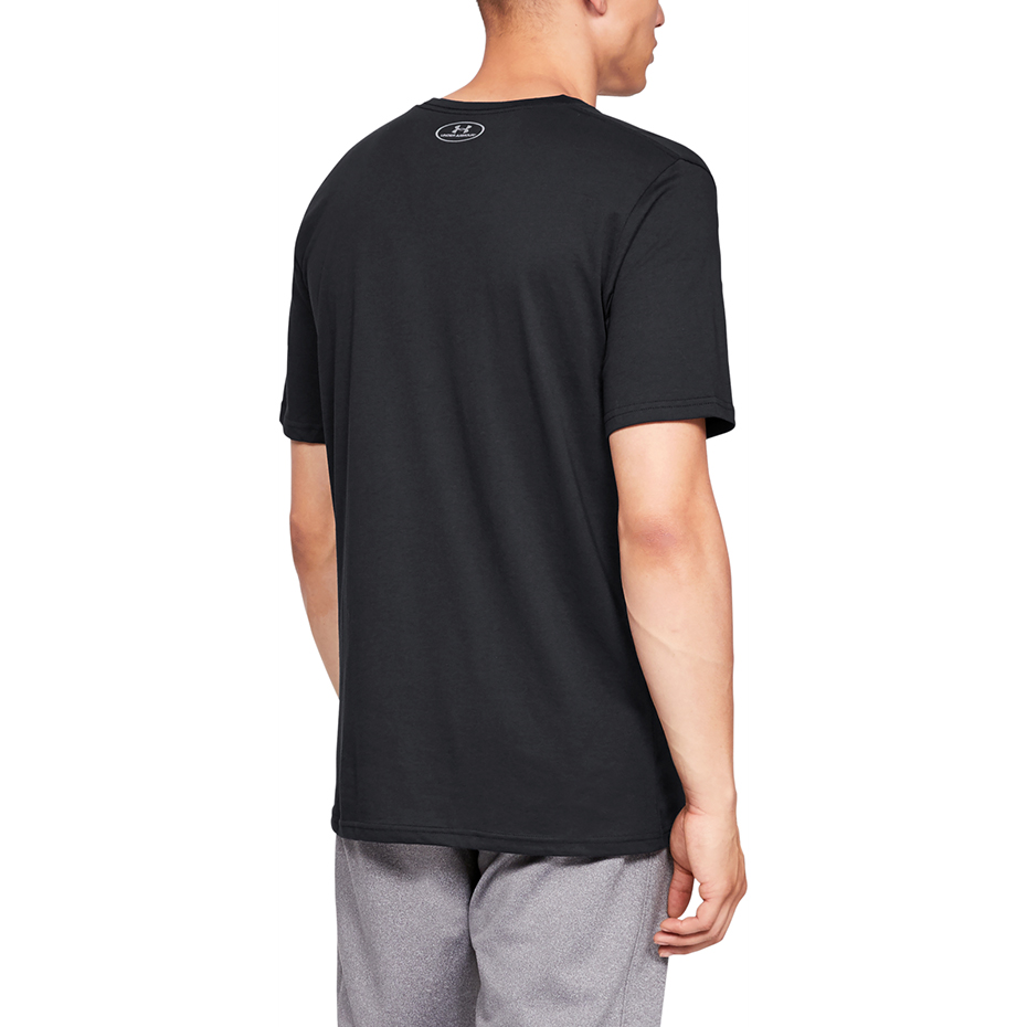 Koszulka męska Under Armour Sportstyle Left Chest SS czarna 1326799 001 - obrazek 5