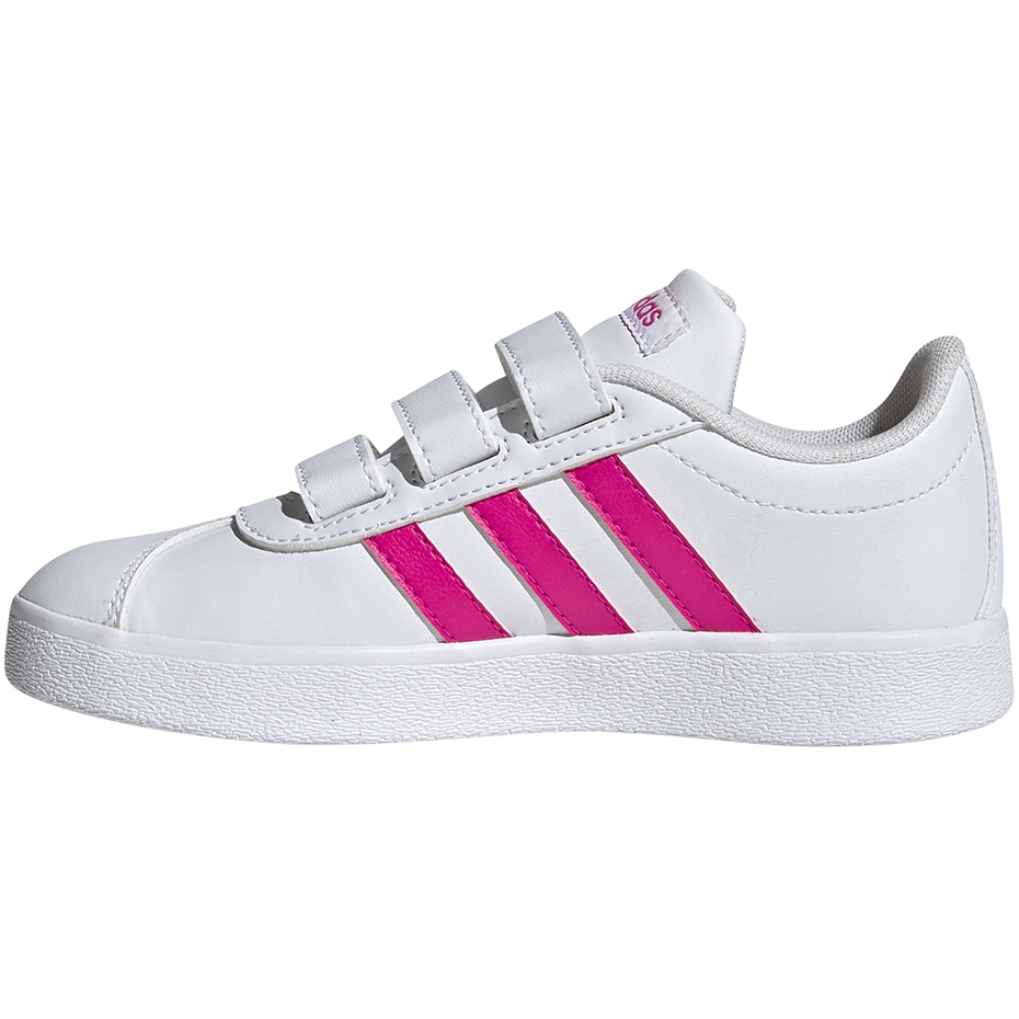 Buty dla dzieci adidas VL Court 2.0 CMF C biało-różowe EG3880 - obrazek 3