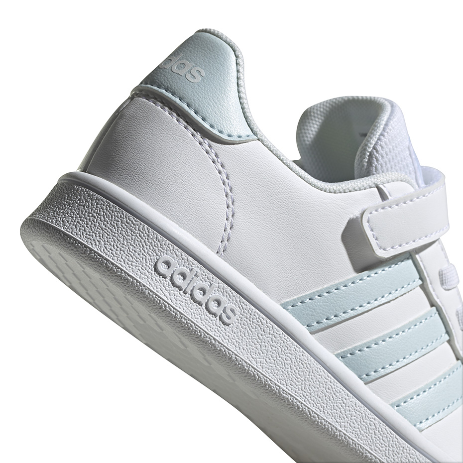 Buty dla dzieci adidas Grand Court C biało-niebieskie EG6738 - obrazek 6
