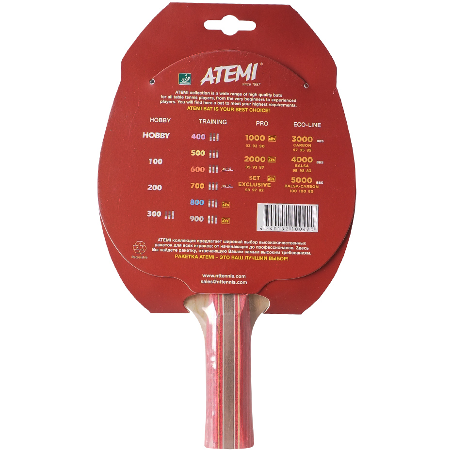 Rakietka do ping ponga New Atemi 600 anatomical - obrazek 2