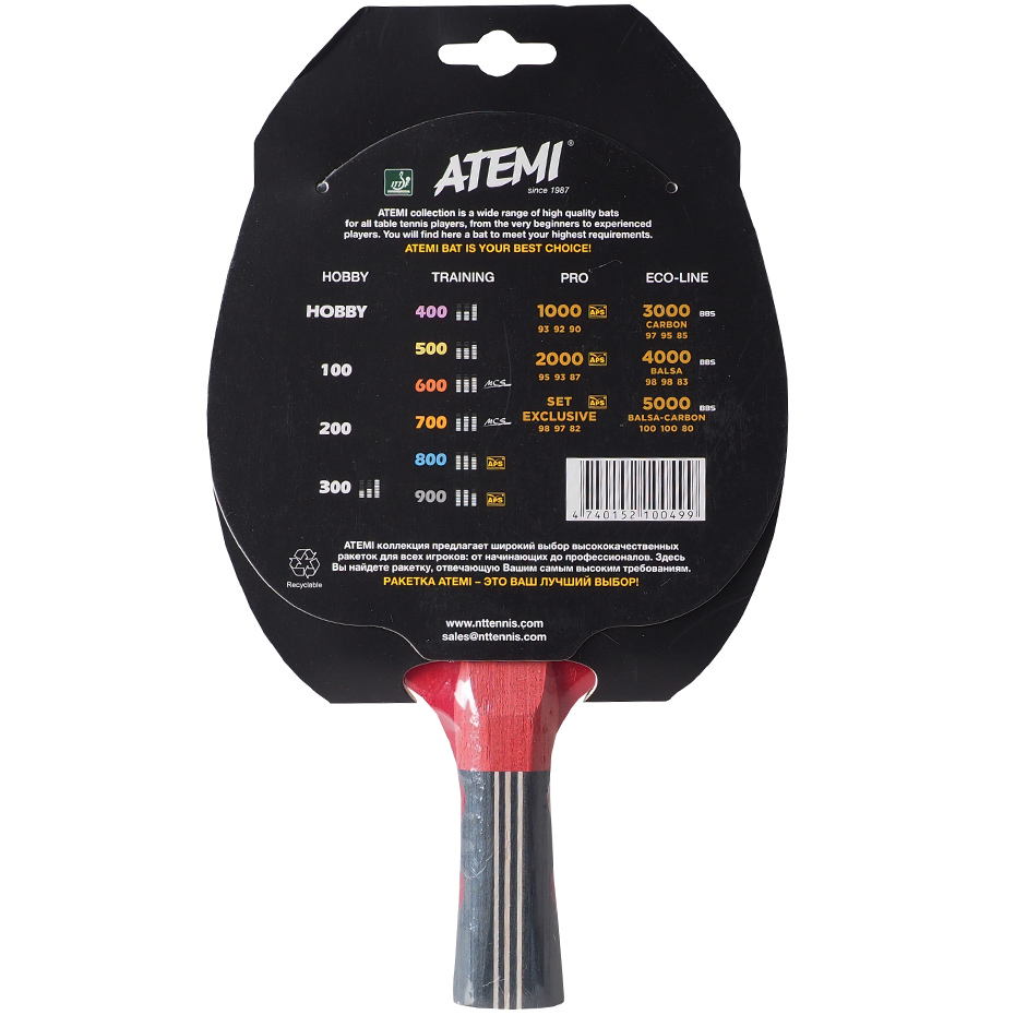Rakietka do ping ponga New Atemi 900 concave - obrazek 2