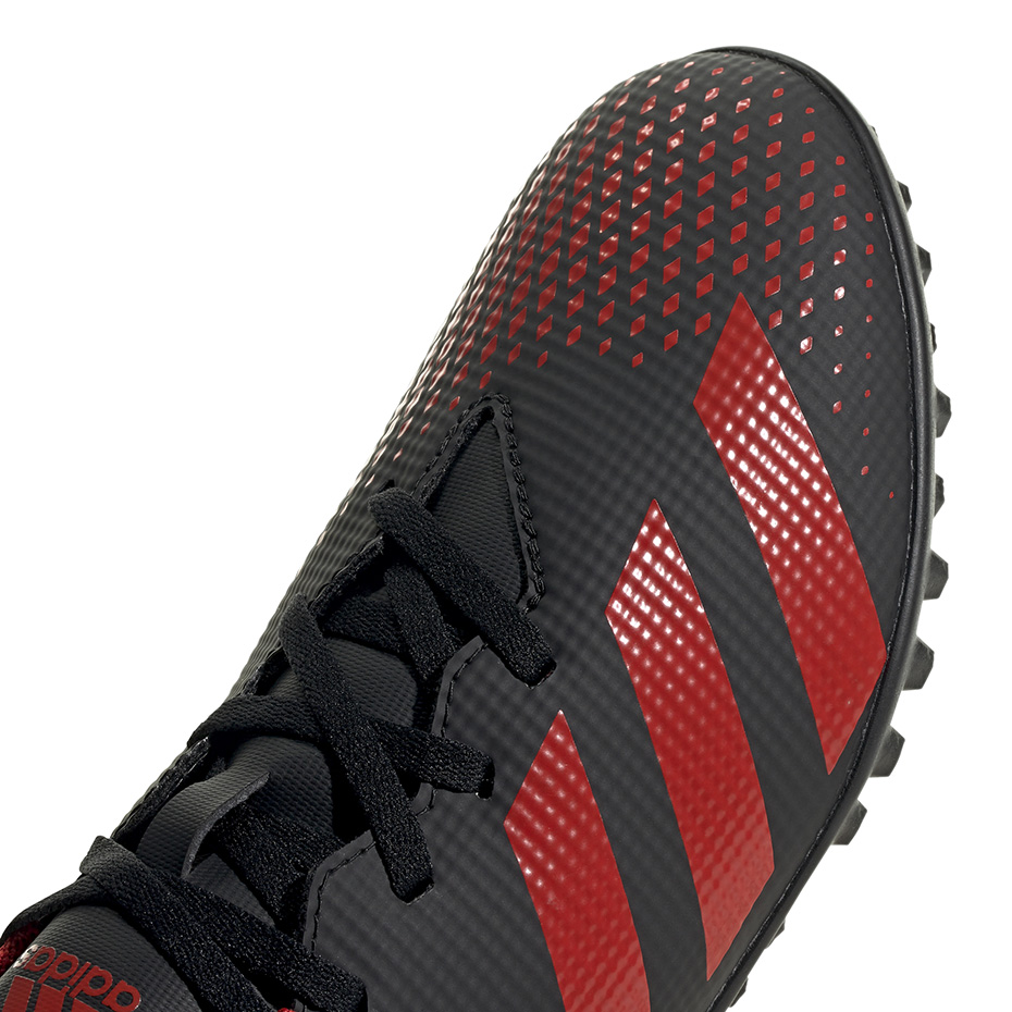 Buty piłkarskie adidas Predator 20.4 TF czarno-czerwone EE9585 - obrazek 4