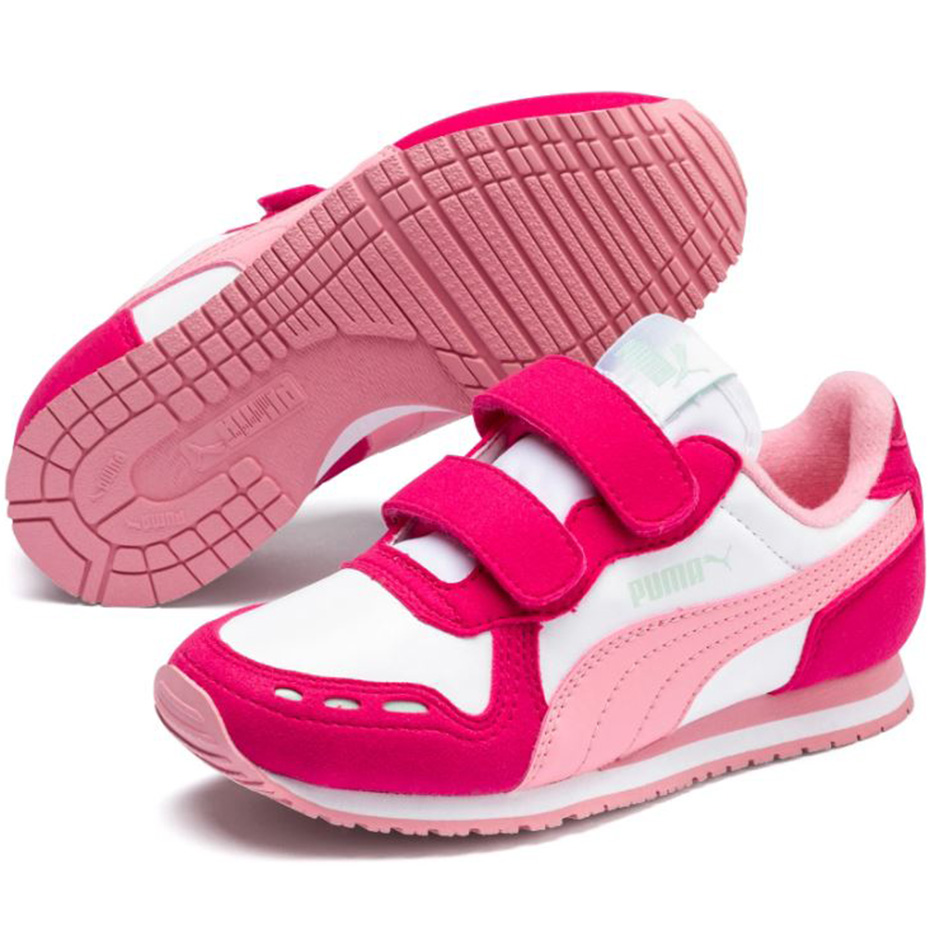 Buty dla dzieci Puma Cabana Racer SL V PS różowo-białe 360732 81 - obrazek 4