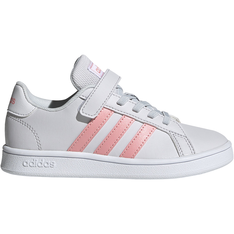 Buty dla dzieci adidas Grand Court C biało-różowe EG6737