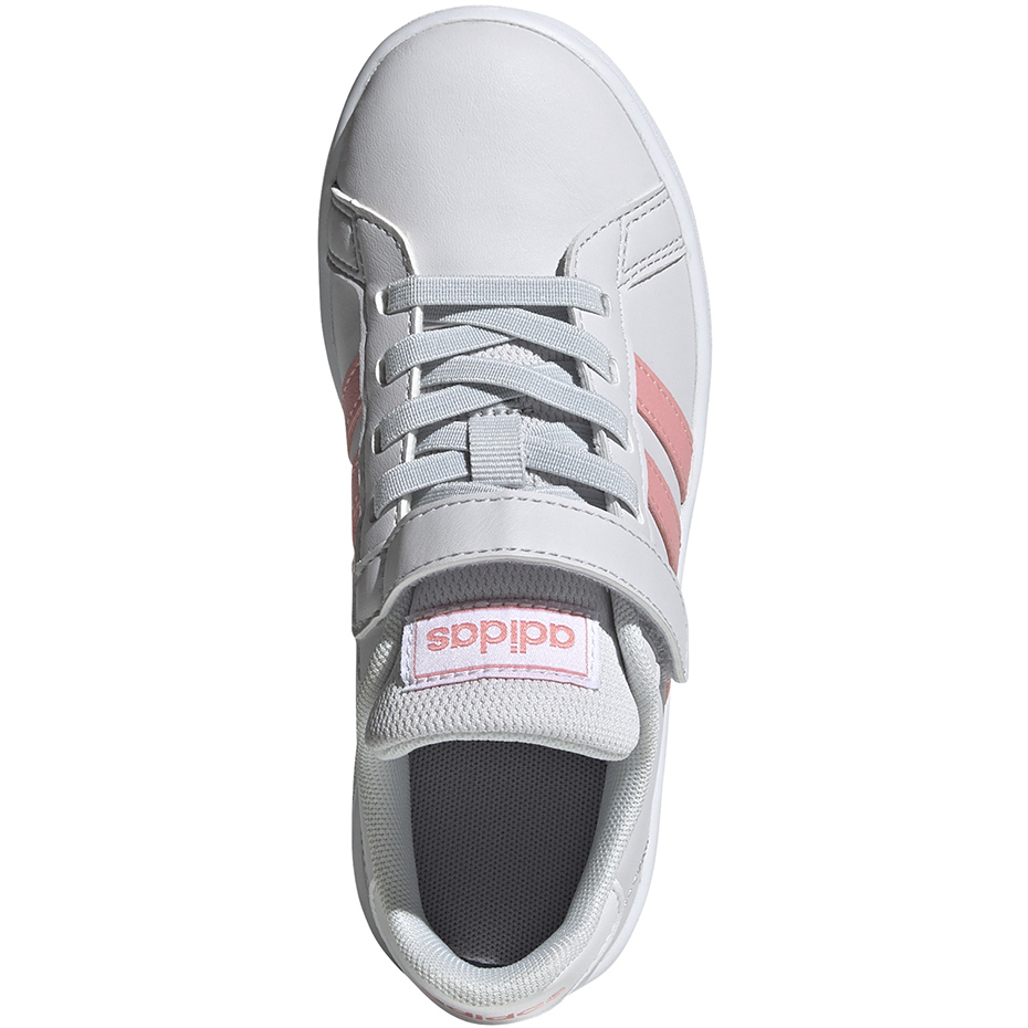 Buty dla dzieci adidas Grand Court C biało-różowe EG6737 - obrazek 2