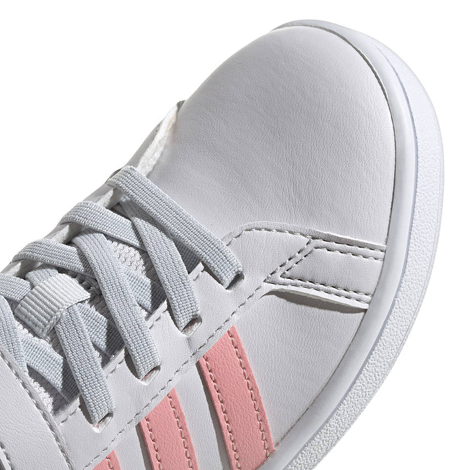Buty dla dzieci adidas Grand Court C biało-różowe EG6737 - obrazek 4