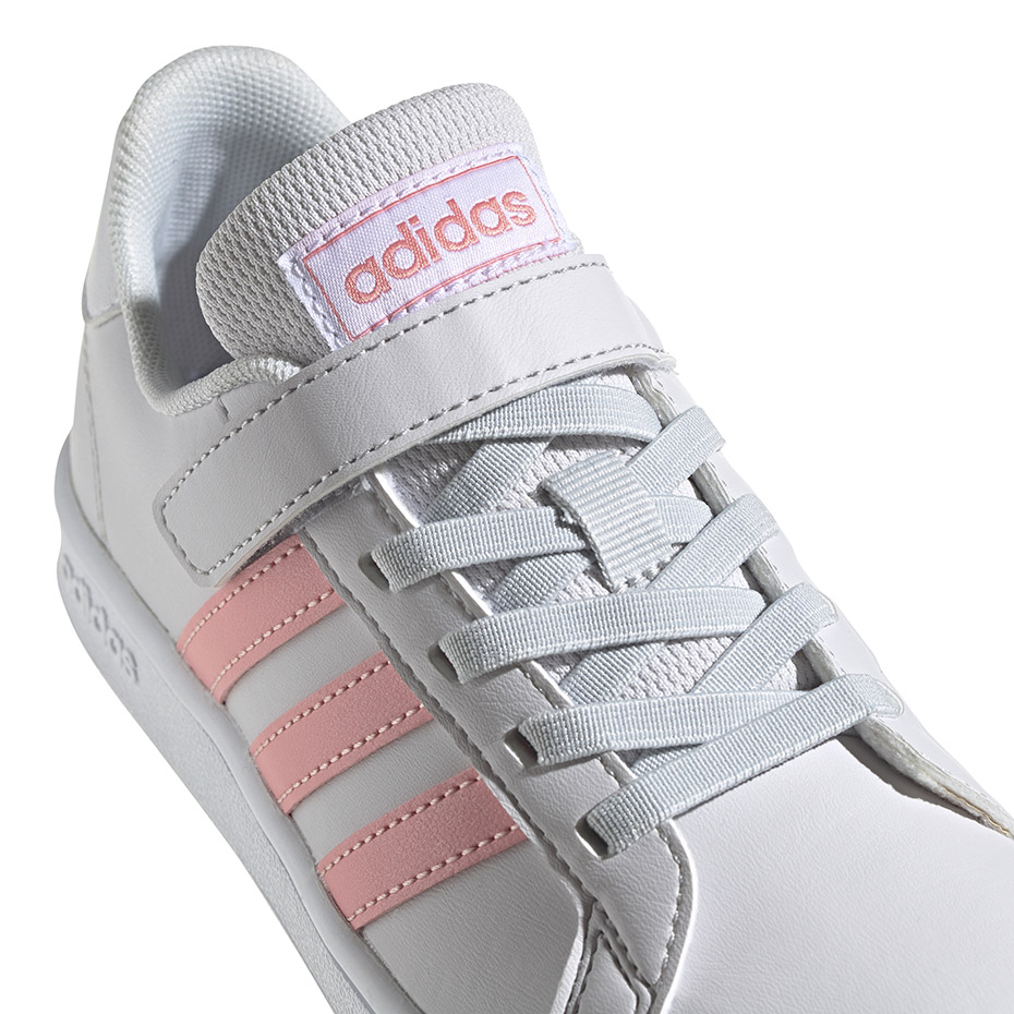 Buty dla dzieci adidas Grand Court C biało-różowe EG6737 - obrazek 5