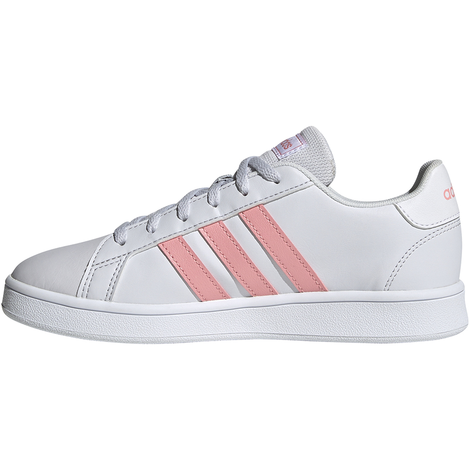 Buty dla dzieci adidas Grand Court K biało-różowe EG1995 - obrazek 3