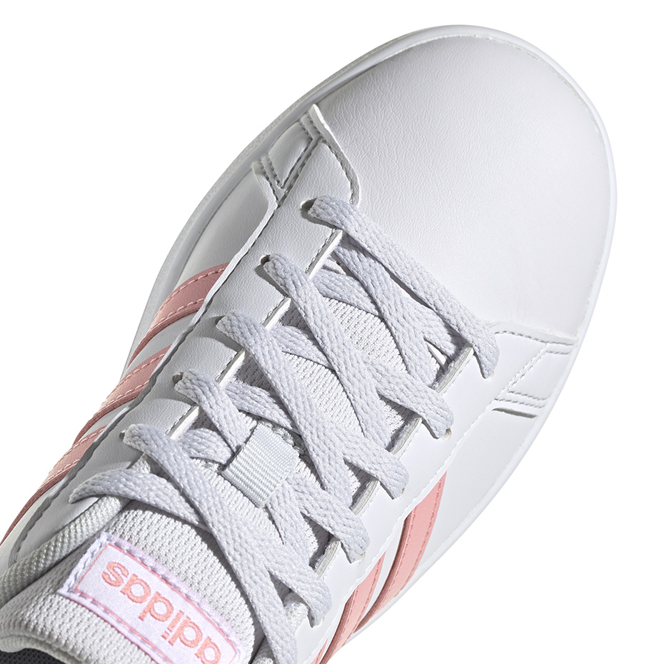 Buty dla dzieci adidas Grand Court K biało-różowe EG1995 - obrazek 4