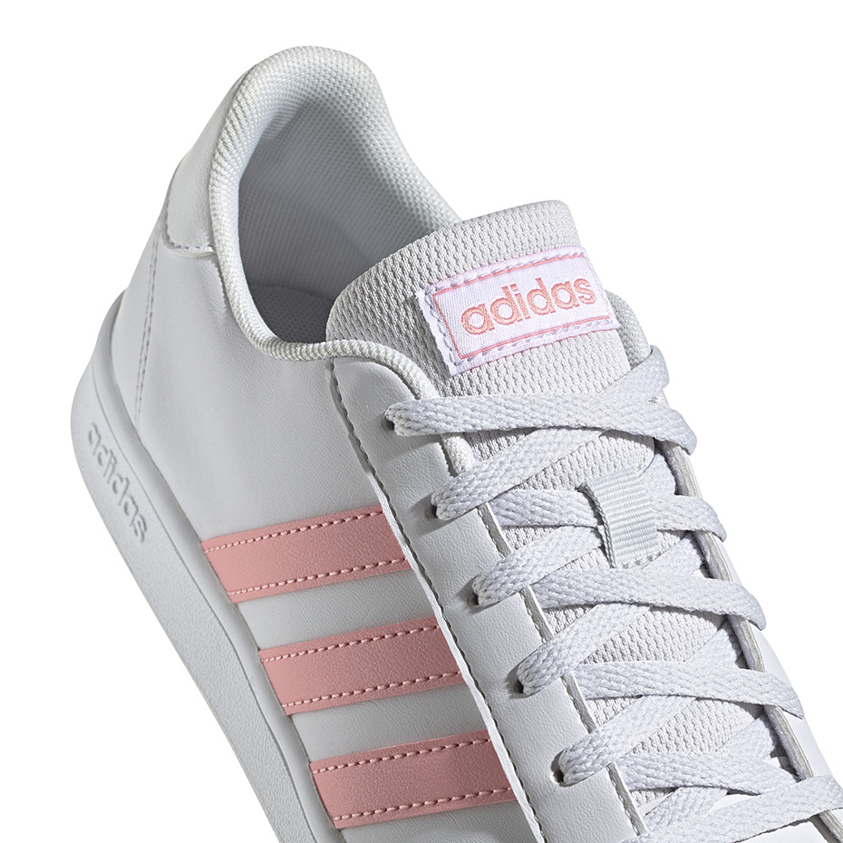 Buty dla dzieci adidas Grand Court K biało-różowe EG1995 - obrazek 5