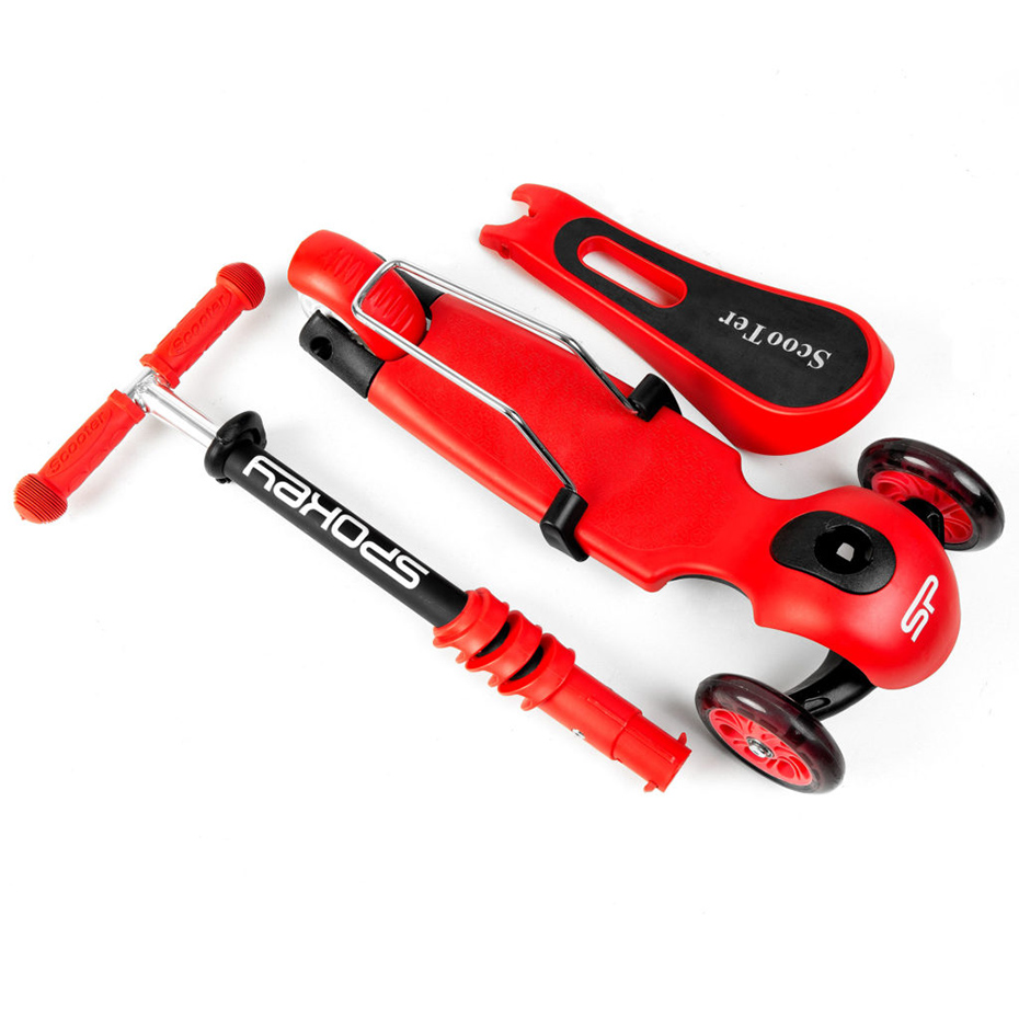Hulajnoga Spokey Tripla 3w1 czerwona 927100 - obrazek 4