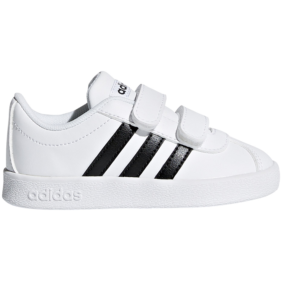 Buty dla dzieci adidas VL Court 2.0 CMF I biało-czarne DB1839