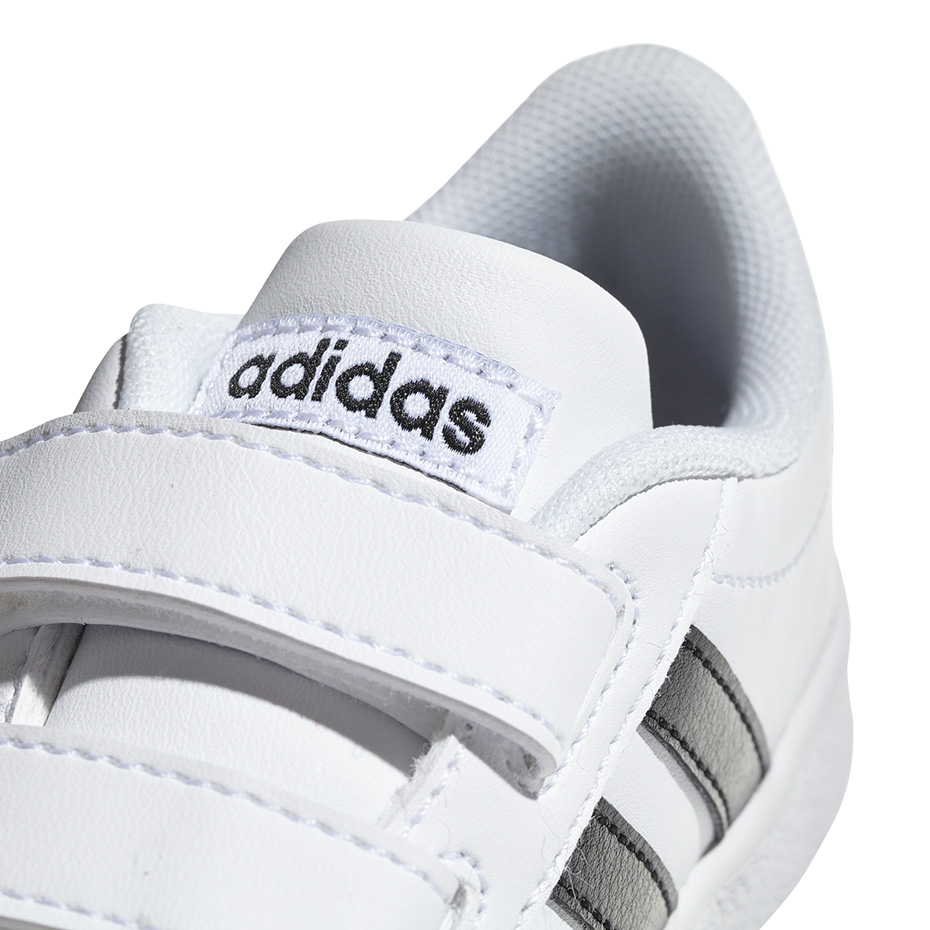 Buty dla dzieci adidas VL Court 2.0 CMF I biało-czarne DB1839 - obrazek 3