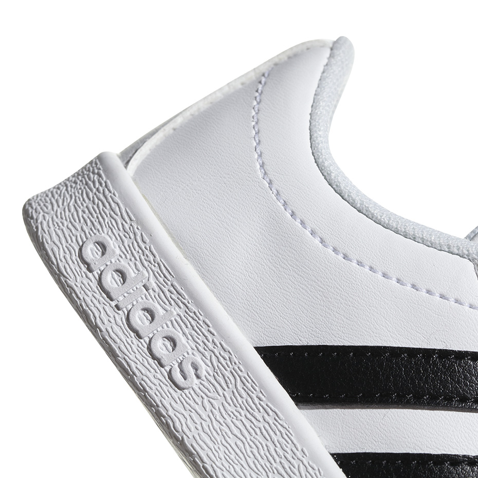 Buty dla dzieci adidas VL Court 2.0 CMF I biało-czarne DB1839 - obrazek 4