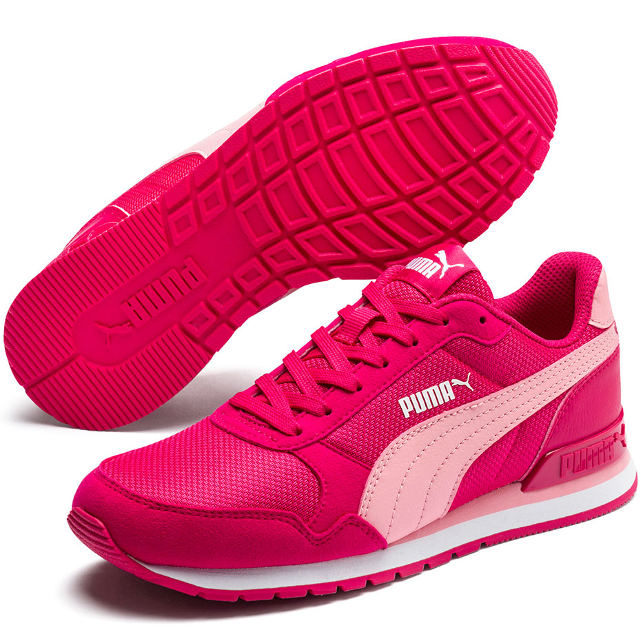 Buty Puma ST Runner v2 Mesh JR różowe 367135 08 - obrazek 4