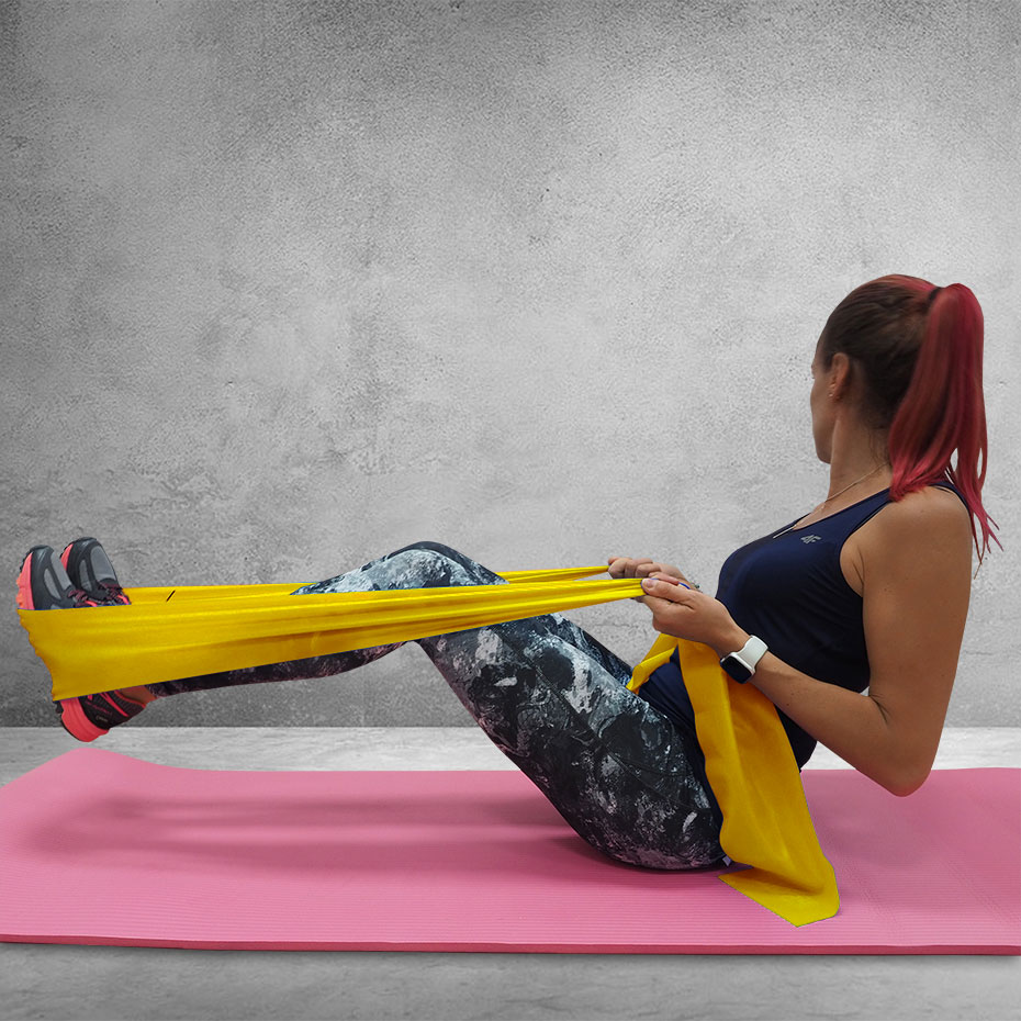 Guma Fitness Profit Light 120x15x0,35cm żółta DK 2227 - obrazek 4