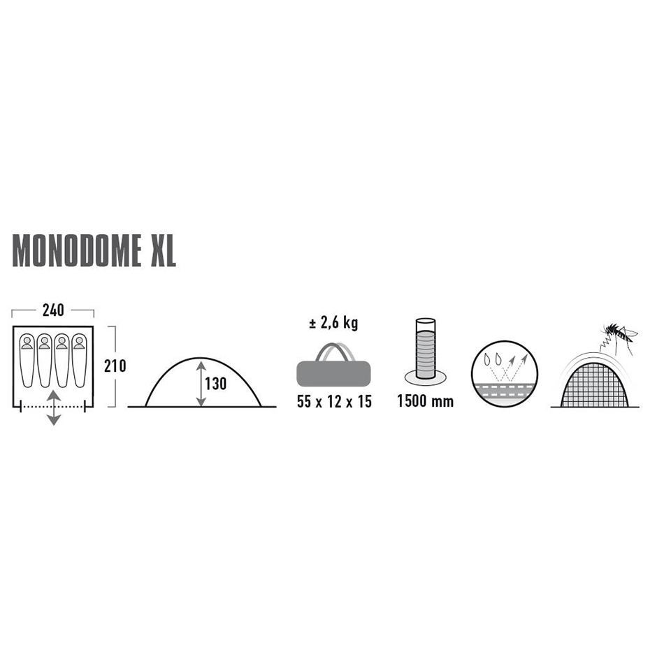 Namiot High Peak Monodome 4 czarny 10310 - obrazek 10