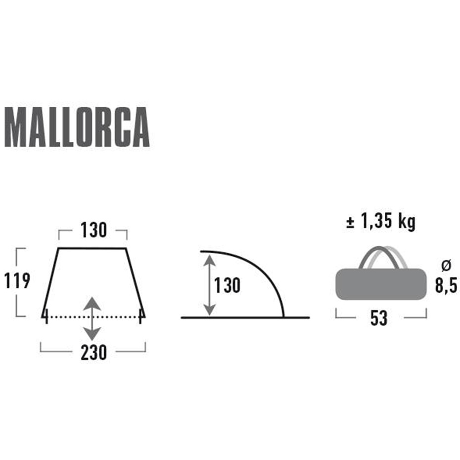 Namiot plażowy High Peak Mallorca niebiesko-szary 10128 - obrazek 3