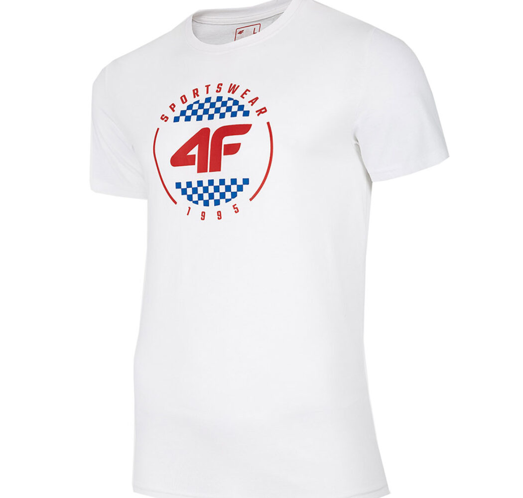 Koszulka męska 4F biała H4L20 TSM022 10S