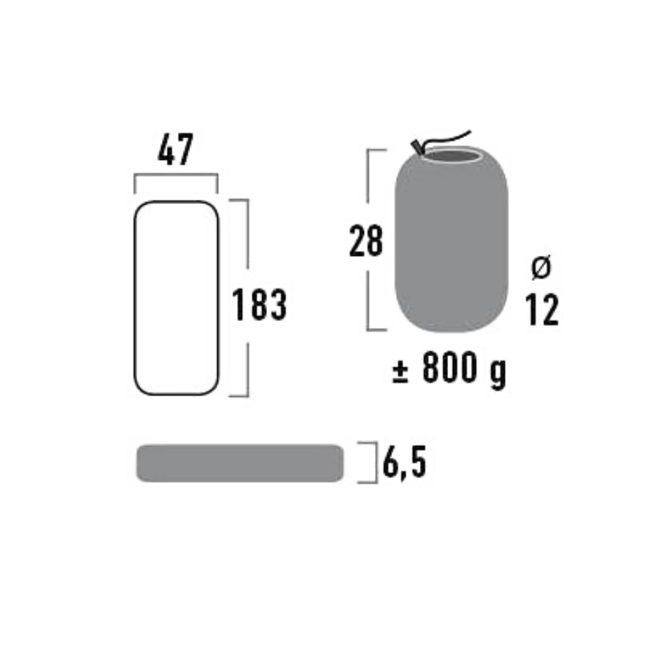 Materac High Peak Texas 185x47x6,5cm ciemnoszary 41003 - obrazek 3