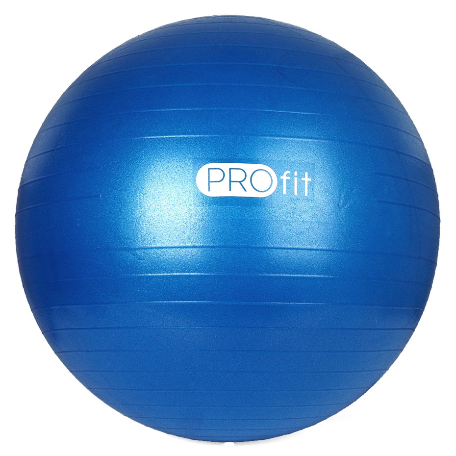 Piłka gimnastyczna Profit 75cm niebieska z pompką DK 2102 - obrazek 4