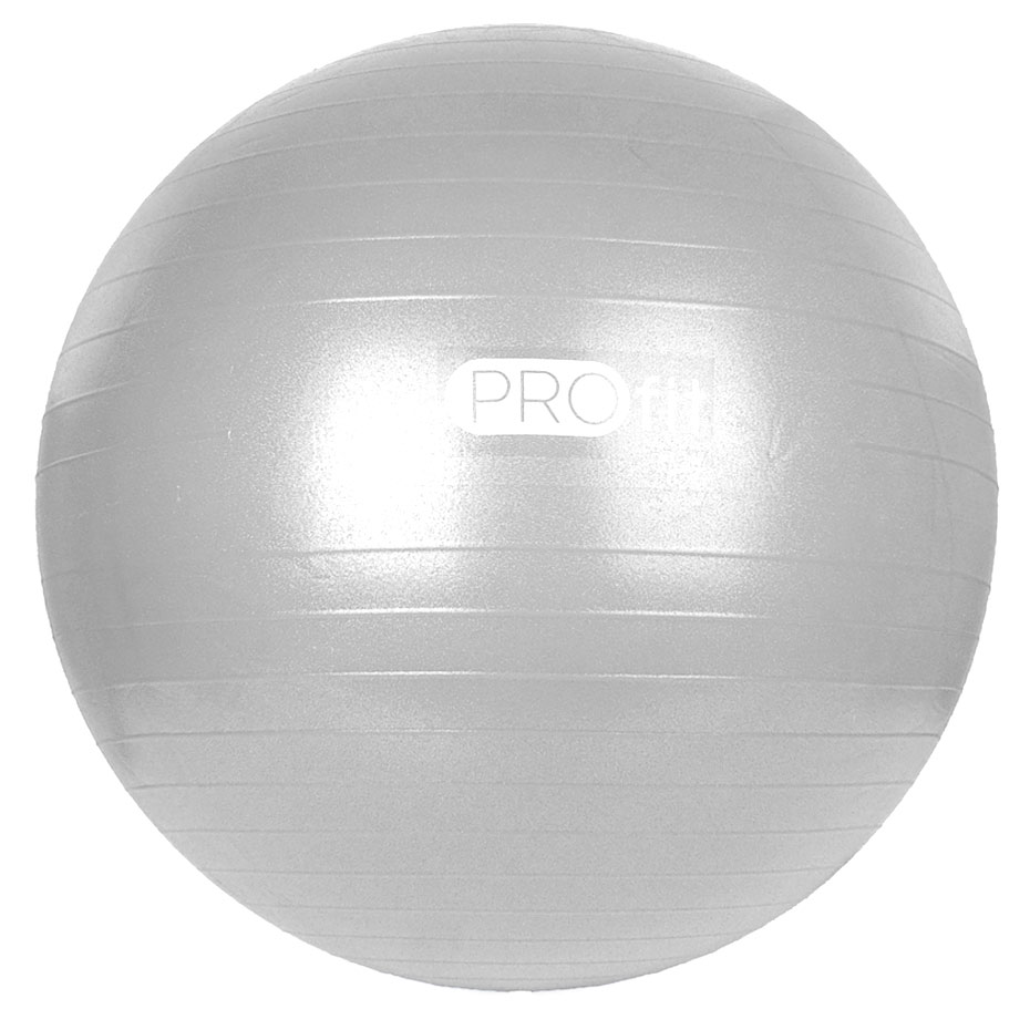 Piłka gimnastyczna Profit 75 cm srebrna DK 2102