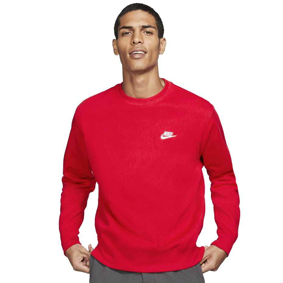 Bluza męska Nike Club Crew BB czerwona BV2662 657 - obrazek 3