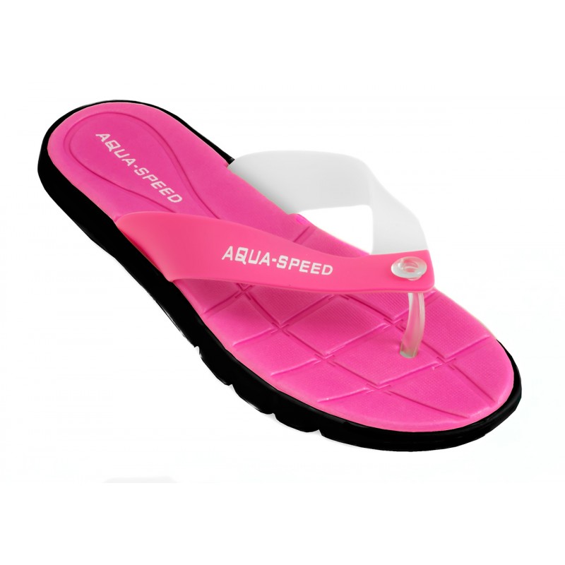 Klapki Aqua-Speed Bali różowo biało czarne 37 479 - obrazek 2