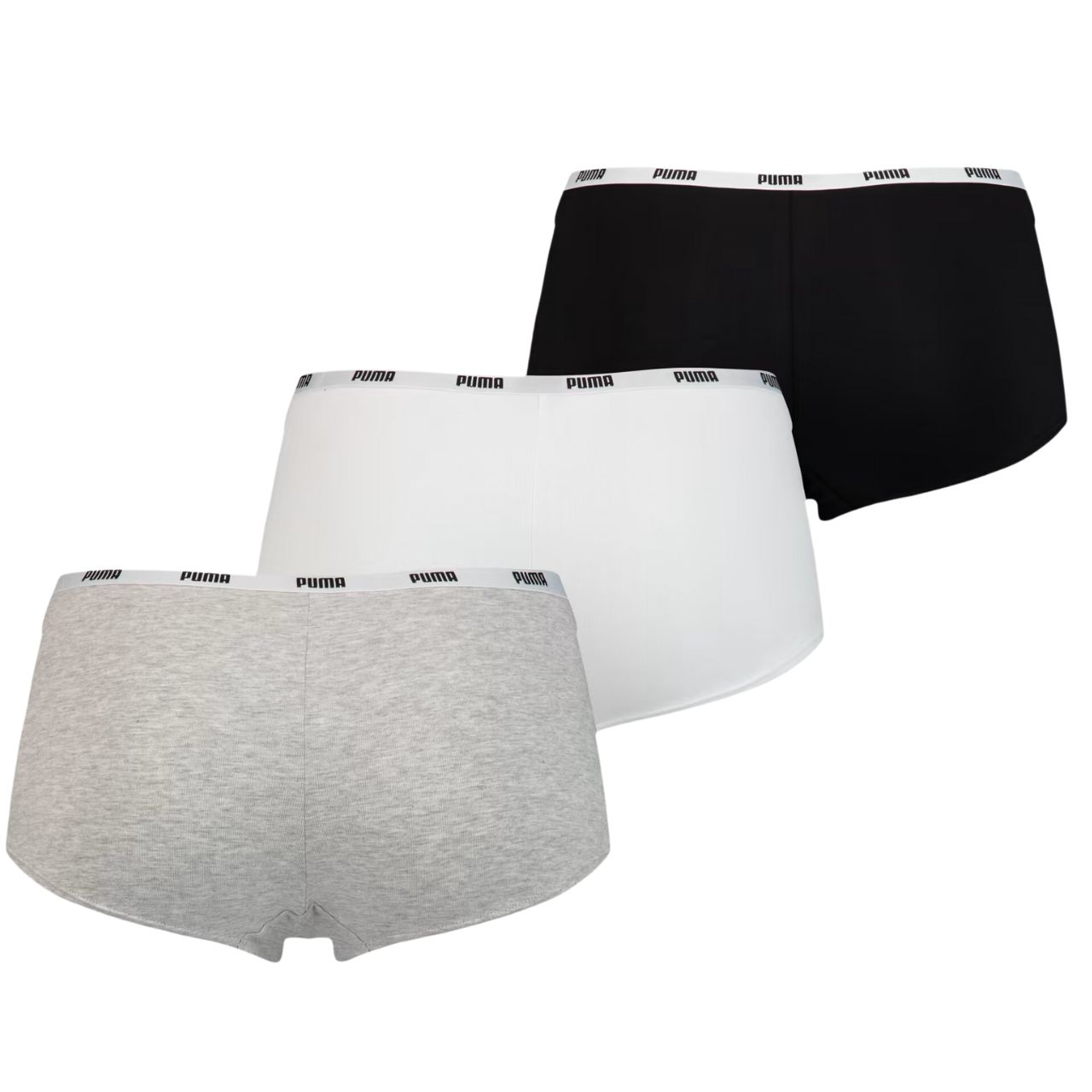 Majtki damskie Puma Mini Short 3 szare, białe, czarne 907591 01/5030060011 - obrazek 2