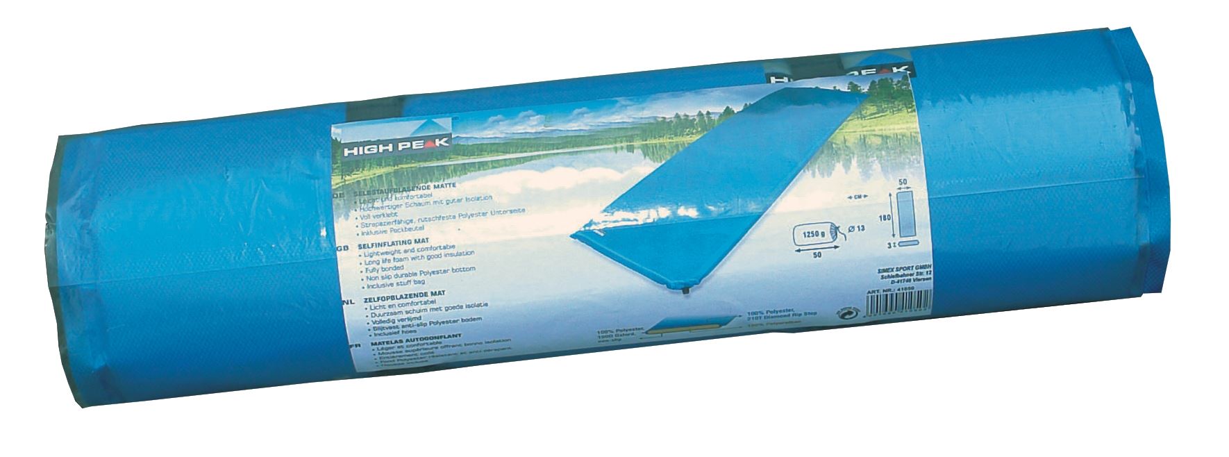 MATA SAMOPOMPUJĄCA HIGH PEAK MINTO 180 180x50x3cm niebieska /41058 - obrazek 2
