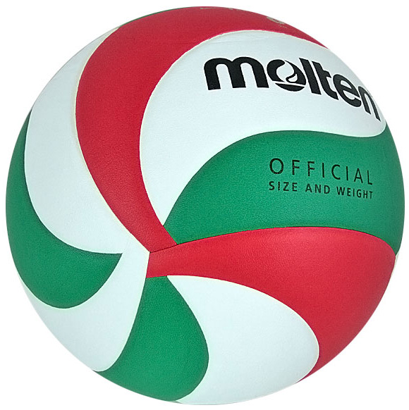 Piłka siatkowa Molten V5M4500 biało-czerwono-zielona - obrazek 2