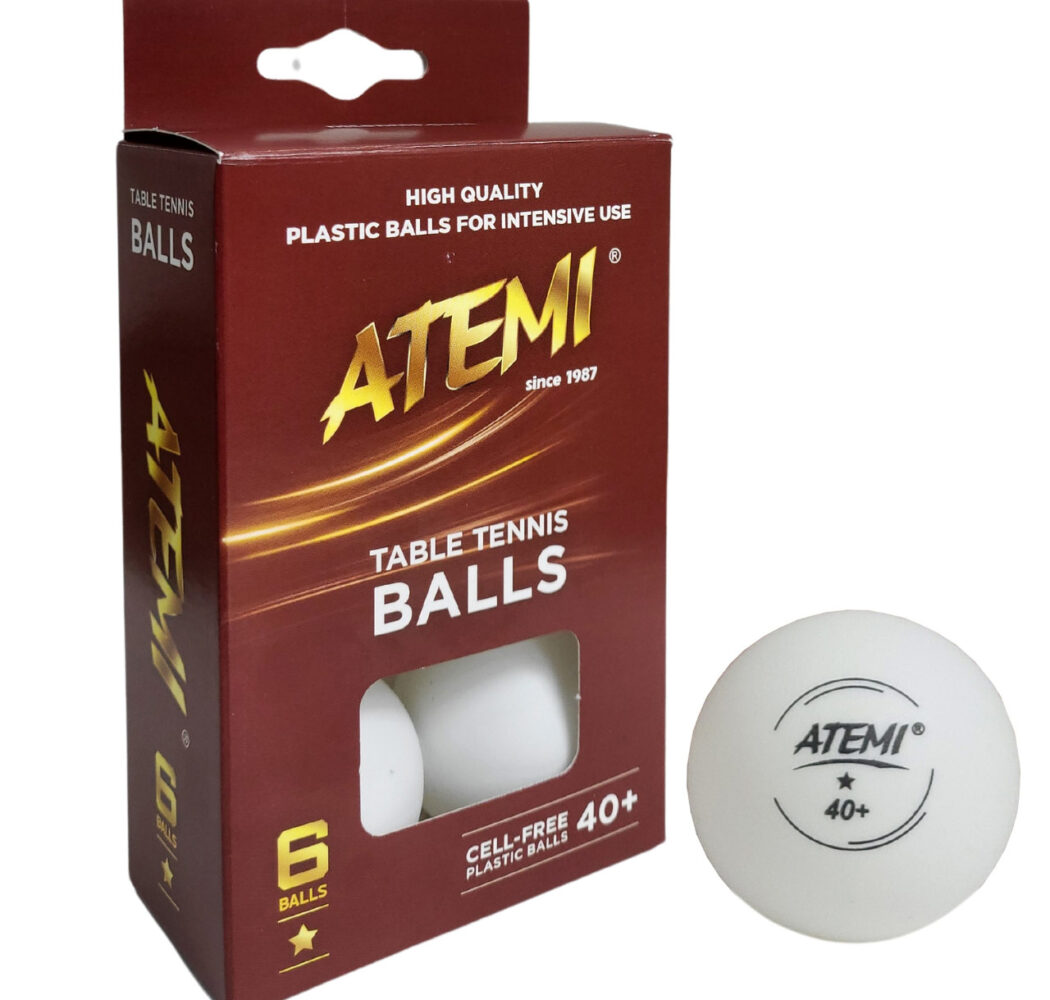 Piłeczki do ping ponga Atemi* białe 6 szt.