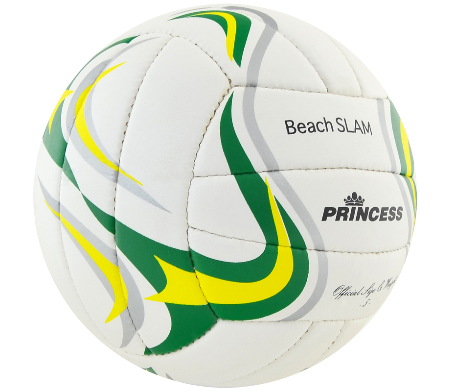 PIŁKA SIATKOWA PLAŻOWA SMJ PRINCESS SLAM biało/zielona roz 5 - obrazek 2