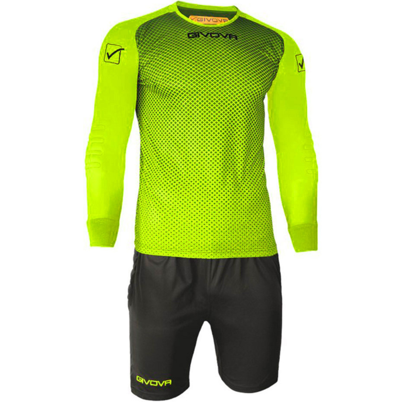 Komplet bramkarski Givova Kit Manchester FLUO żółto-czarny KITP008 1910 - obrazek 2
