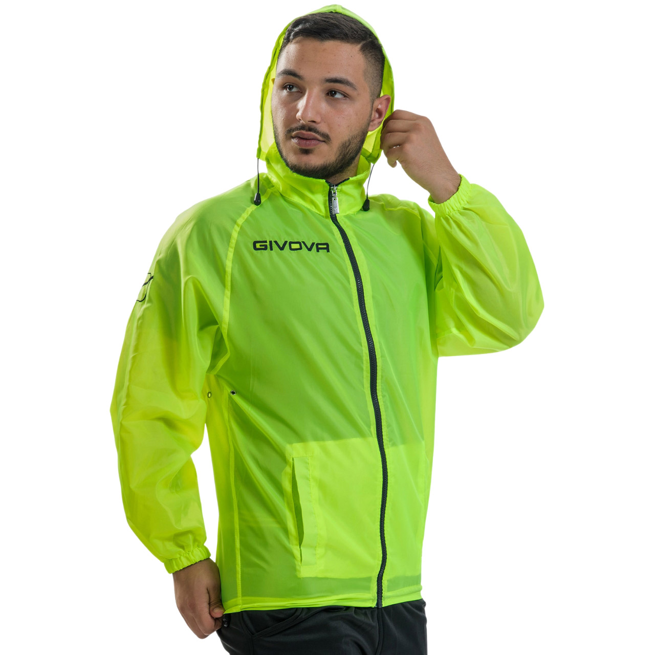 Kurtka Givova Rain Basico Fluo żółta RJ001 0019
