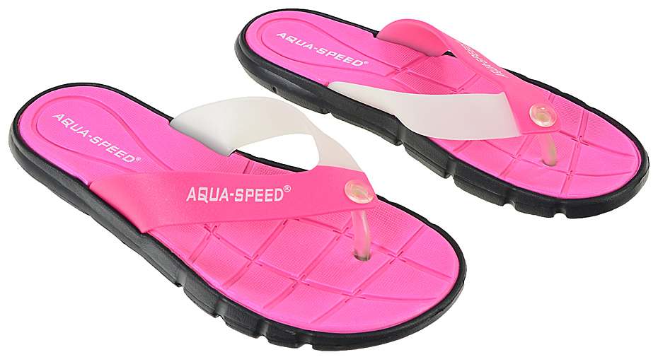Klapki Aqua-Speed Bali różowo biało czarne 37 479 - obrazek 4