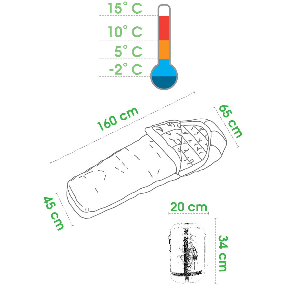 ŚPIWÓR SPOKEY KIDS mumia dziecięcy /831341 - obrazek 3
