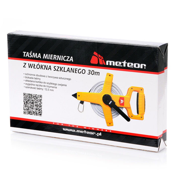 Taśma Miernicza Meteor 30m z rączką 38307 - obrazek 4