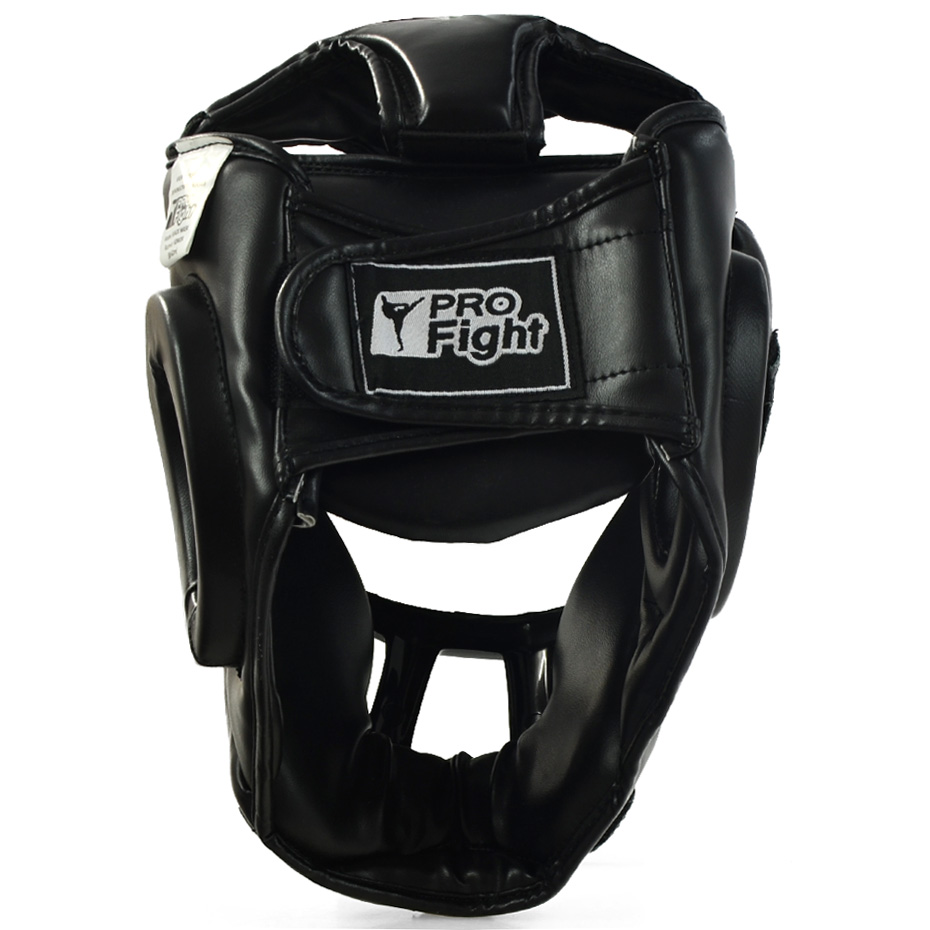 Kask bokserski z kratą Profight 703 PU czarny senior - obrazek 2