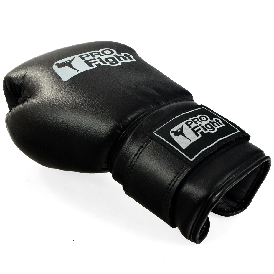 Rękawice bokserskie Profight PVC czarne - obrazek 3