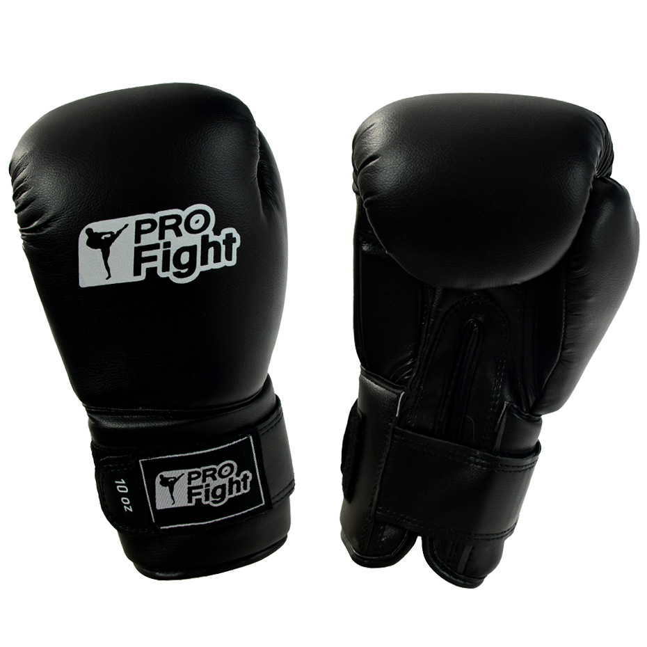 Rękawice bokserskie Profight PVC czarne - obrazek 4