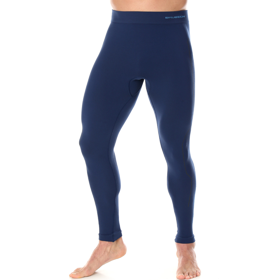 Legginsy termoaktywne męskie Brubeck Thermo granatowe LE11840 - obrazek 2