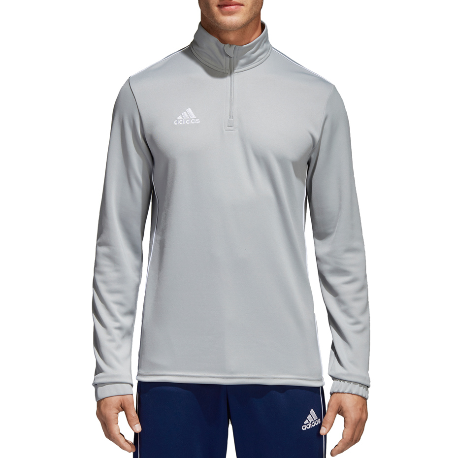 Bluza męska adidas Core 18 Training Top szara CV4000 - obrazek 2