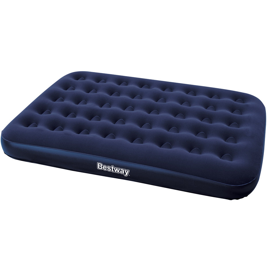 Materac welurowy dwuosobowy Bestway 191 cm x 137 cm x 22 cm granatowy 67002 6225 - obrazek 2