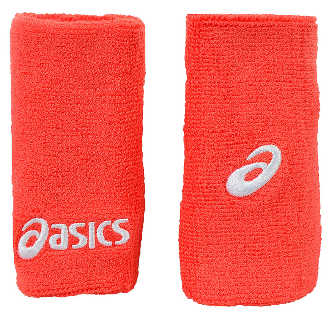 FROTKA NA RĘKĘ ASICS DOUBLE WRISTBAND UNI czerwona /2szt/ 592522 0552