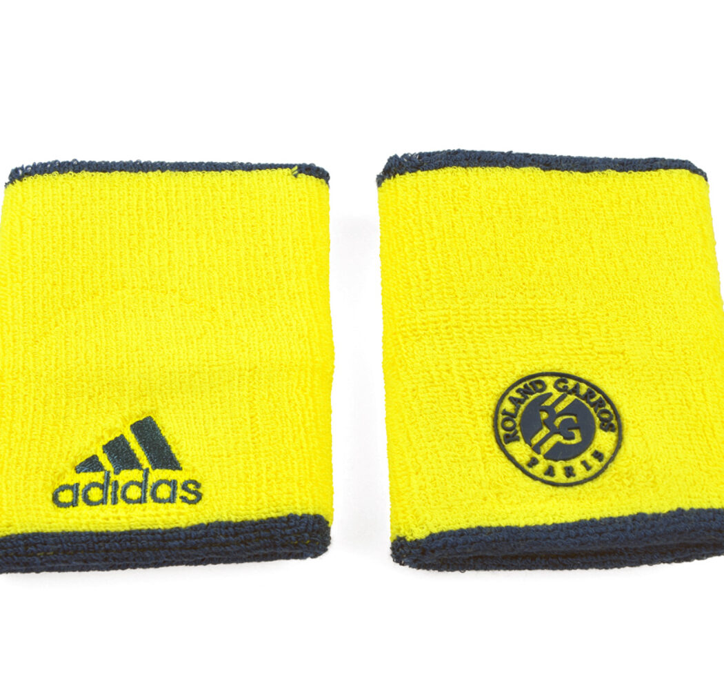 FROTKA NA RĘKĘ adidas TENNIS RG WRISTBAND L żółto/granatowa OSFM /2szt/ /Z27394