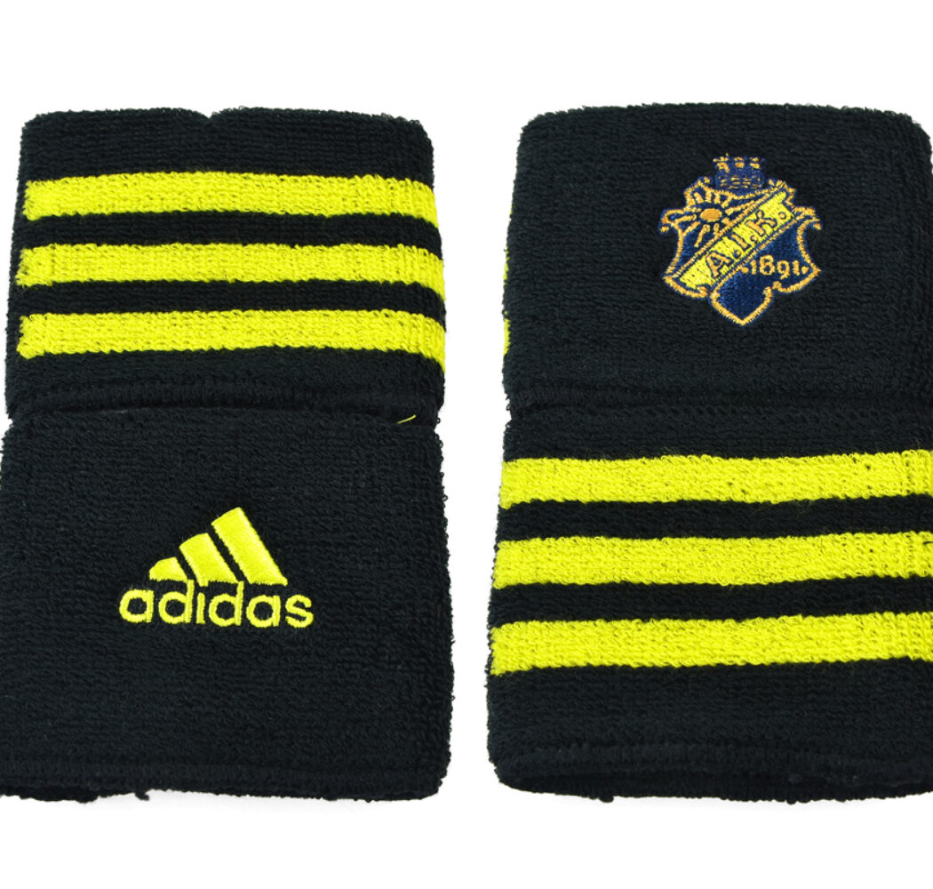 FROTKA NA RĘKĘ adidas TENNIS AIK WRISTBAND L czarno/żółta OSFM /2szt/ /W43084