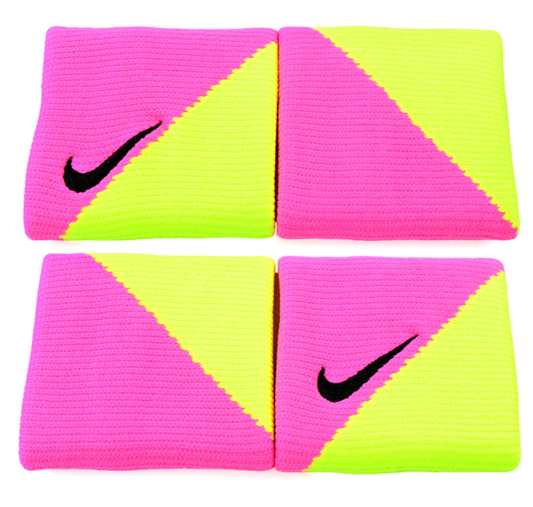 FROTKA NA RĘKĘ NIKE DRI-FIT WRISTBAND żółto/różowy fluo /2szt/ NNND8684